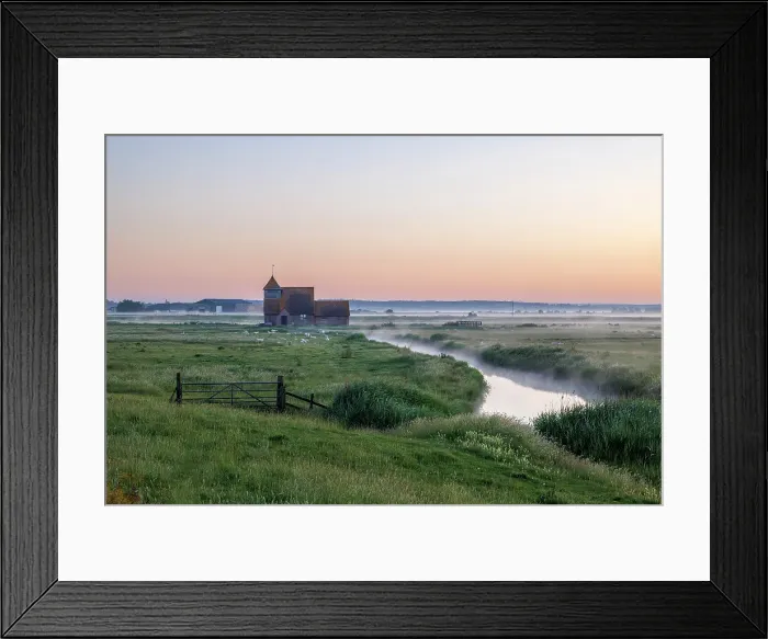 Framed Print : St. Thomas Becket Church, Fairfield, Romney Marsh, Kent, England, UK