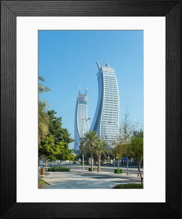 Framed Print : Raffles Hotel in the Crescent Tower, Lusail, Doha, Qatar Framed Print : Raffles Hotel in the Crescent Tower, Lusail, Doha, Qatar