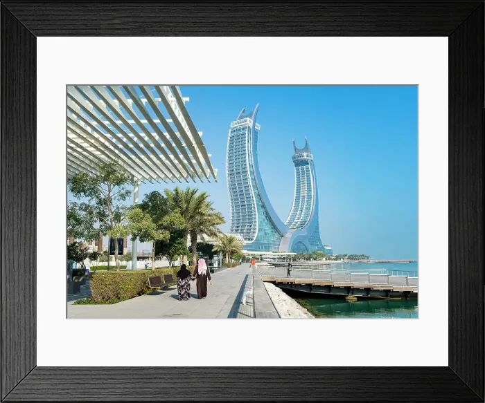 Framed Print : Raffles Hotel in the Crescent Tower, Lusail, Doha, Qatar