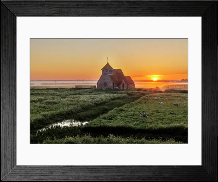 Framed Print : St. Thomas Becket Church, Fairfield, Romney Marsh, Kent, England, UK Framed Print : St. Thomas Becket Church, Fairfield, Romney Marsh, Kent, England, UK