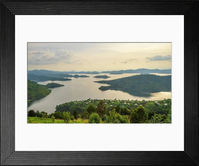 Framed Print : africa, Rwanda, Burera Lake. View over the lake with its little islets Framed Print : africa, Rwanda, Burera Lake. View over the lake with its little islets