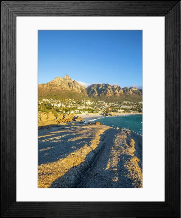 Framed Print : Camps Bay & The Twelve Apostles, Cape Town, Western Cape, South Africa Framed Print : Camps Bay & The Twelve Apostles, Cape Town, Western Cape, South Africa