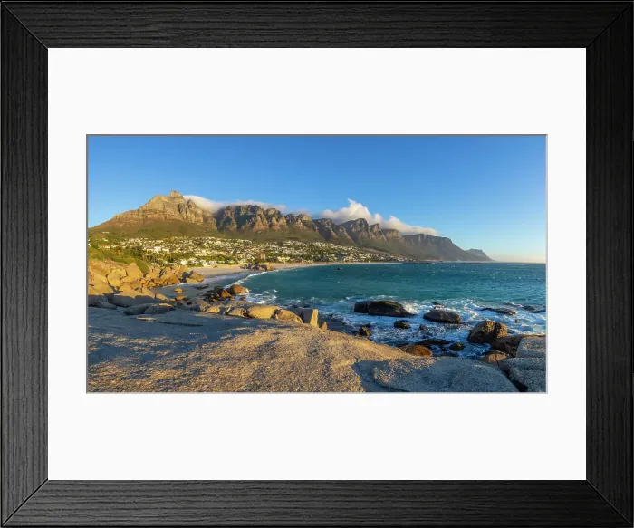 Framed Print : Camps Bay & The Twelve Apostles, Cape Town, Western Cape, South Africa Framed Print : Camps Bay & The Twelve Apostles, Cape Town, Western Cape, South Africa