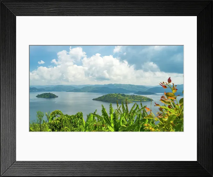 Framed Print : africa, Rwanda, Burera Lake. View over the lake with its little islets Framed Print : africa, Rwanda, Burera Lake. View over the lake with its little islets
