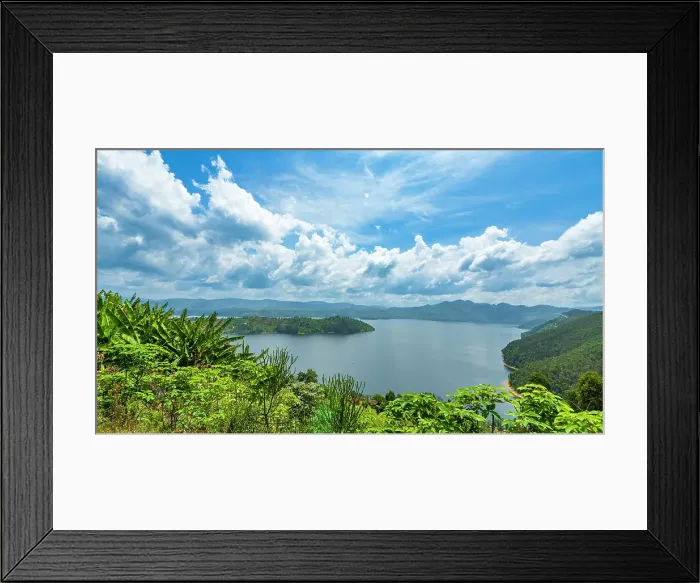 Framed Print : africa, Rwanda, Burera Lake. View over the lake with its little islets Framed Print : africa, Rwanda, Burera Lake. View over the lake with its little islets