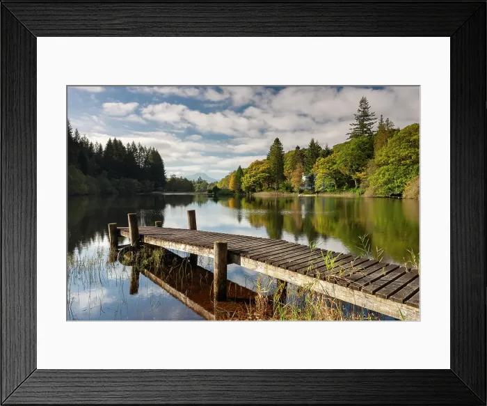 Framed Print : Wooden jetty on Loch Ard in the Loch Lomond and the Trossachs National Park, Scotland, UK Framed Print : Wooden jetty on Loch Ard in the Loch Lomond and the Trossachs National Park, Scotland, UK