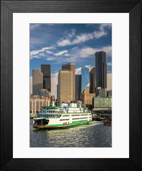 Framed Print : Downtown skyline and waterfront, Seattle, Washington, USA Framed Print : Downtown skyline and waterfront, Seattle, Washington, USA