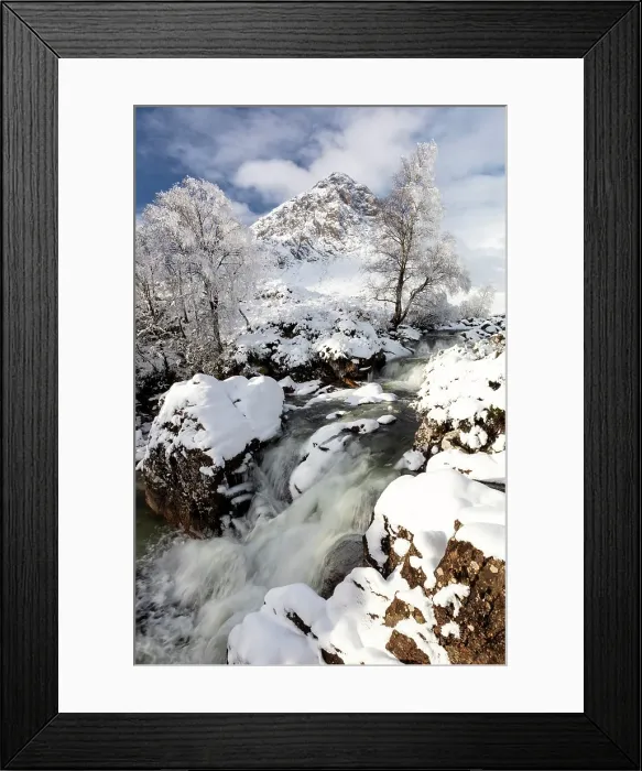 Framed Print : Coupall Falls in winter, Glen Etive, near Rannoch Moor, Highland, Scotland Framed Print : Coupall Falls in winter, Glen Etive, near Rannoch Moor, Highland, Scotland
