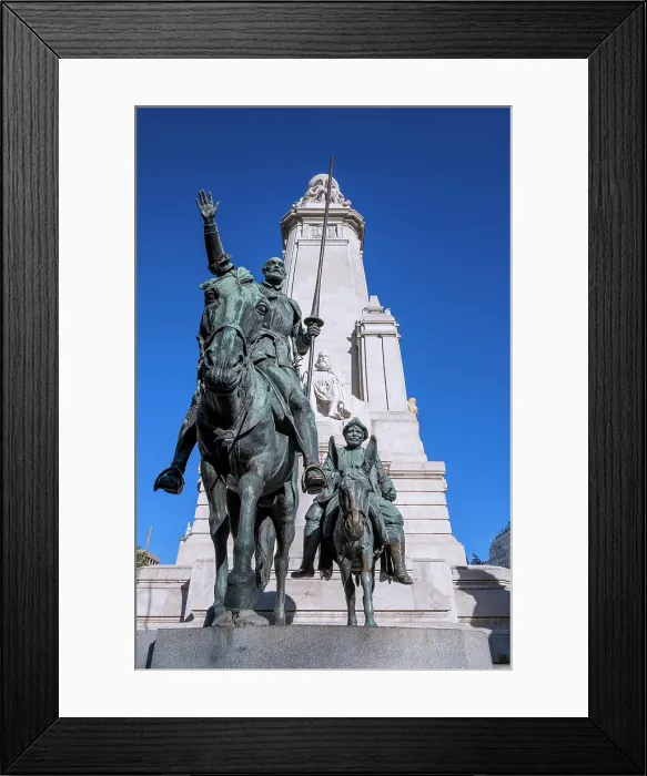 Framed Print : Bronze sculptures of Don Quixote and Sancho Panza, Plaza de Espana, Madrid, Spain Framed Print : Bronze sculptures of Don Quixote and Sancho Panza, Plaza de Espana, Madrid, Spain