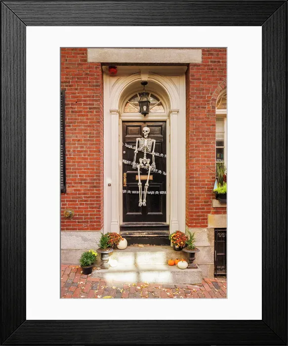 Framed Print : Hallowween decorations in the Historic District Boston, Massachusetts, USA Framed Print : Hallowween decorations in the Historic District Boston, Massachusetts, USA