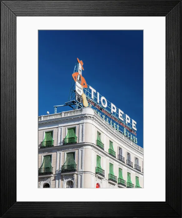 Framed Print : Tio Pepe Sign, Puerta del Sol, Madrid, Spain