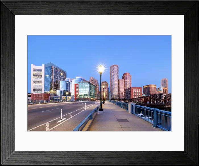 Framed Print : Boston skyline, Old Harbor, Boston, Massachusetts, USA