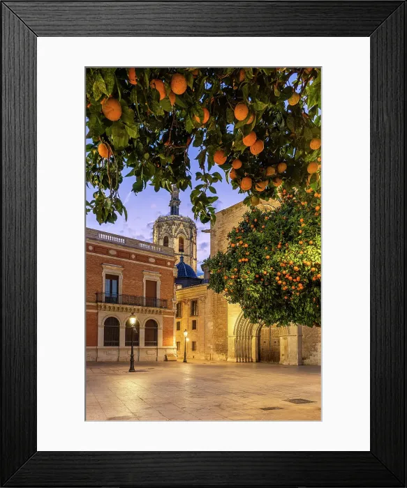Framed Print : Plaza del Arzobispo, Valencia, Valencian Community, Spain