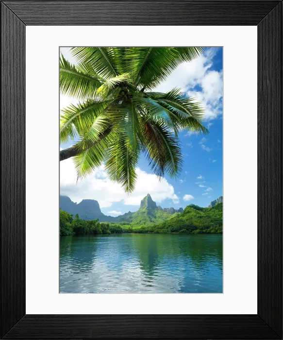 Framed Print : Mount Rotui, Mo'orea, Society Islands, French Polynesia Framed Print : Mount Rotui, Mo'orea, Society Islands, French Polynesia