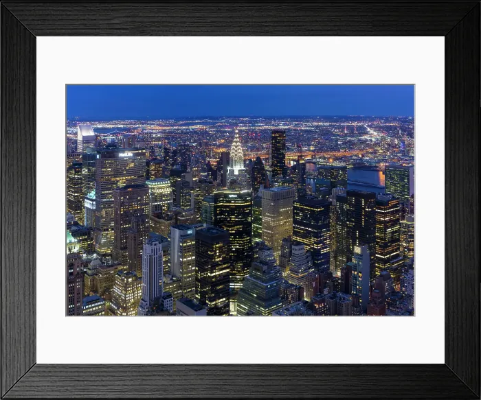 Framed Print : Manhattan and the Chrysler Building at dusk, from the Empire State Building, Manhattan, New York City, New York, USA Framed Print : Manhattan and the Chrysler Building at dusk, from the Empire State Building, Manhattan, New York City, New York, USA