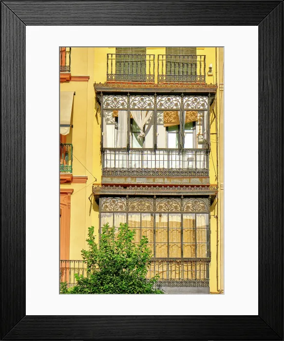 Framed Print : Traditional house of Seville. Andalusia, Spain Framed Print : Traditional house of Seville. Andalusia, Spain