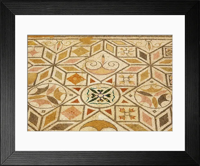 Framed Print : Mosaics in Roman city of Italica, near Seville. Andalusia, Spain Framed Print : Mosaics in Roman city of Italica, near Seville. Andalusia, Spain