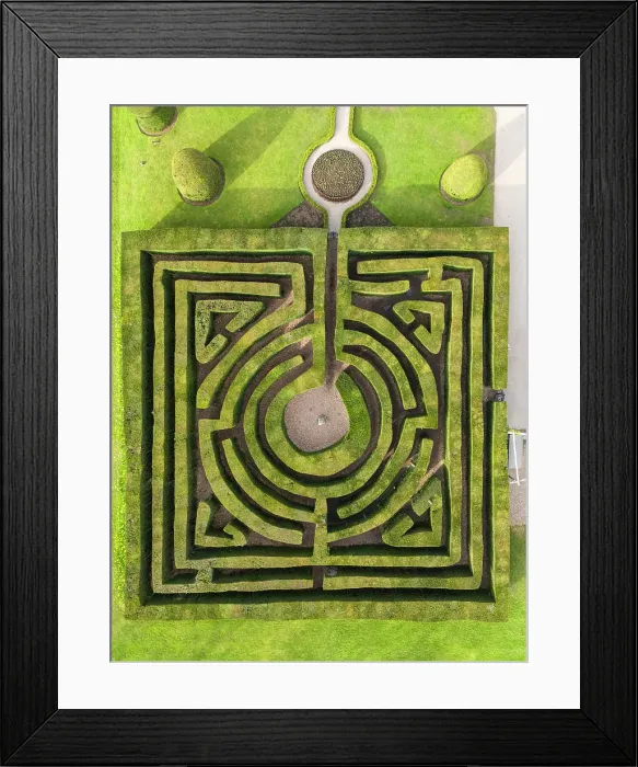 Framed Print : The Yew Maze at Hever Castle, Hever, Edendridge, Kent, England, UK Framed Print : The Yew Maze at Hever Castle, Hever, Edendridge, Kent, England, UK