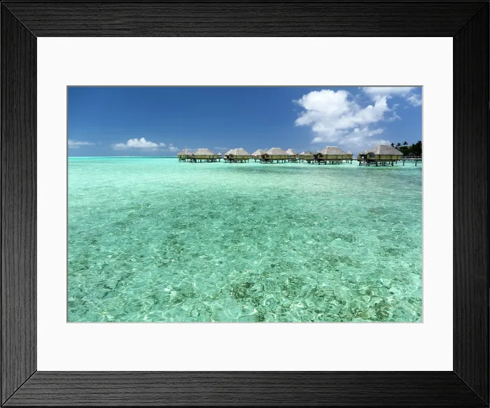 Framed Print : Stilted over-water hotel suits, Taha'a, Society Islands, Pacific Ocean, French Polynesia Framed Print : Stilted over-water hotel suits, Taha'a, Society Islands, Pacific Ocean, French Polynesia