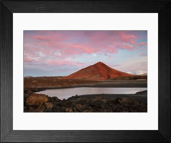 Framed Print : The lagoon and volcanic landscape at Playa Montana Bermeja, near El Golfo, Lanzarote, Canary Islands, Spain Framed Print : The lagoon and volcanic landscape at Playa Montana Bermeja, near El Golfo, Lanzarote, Canary Islands, Spain