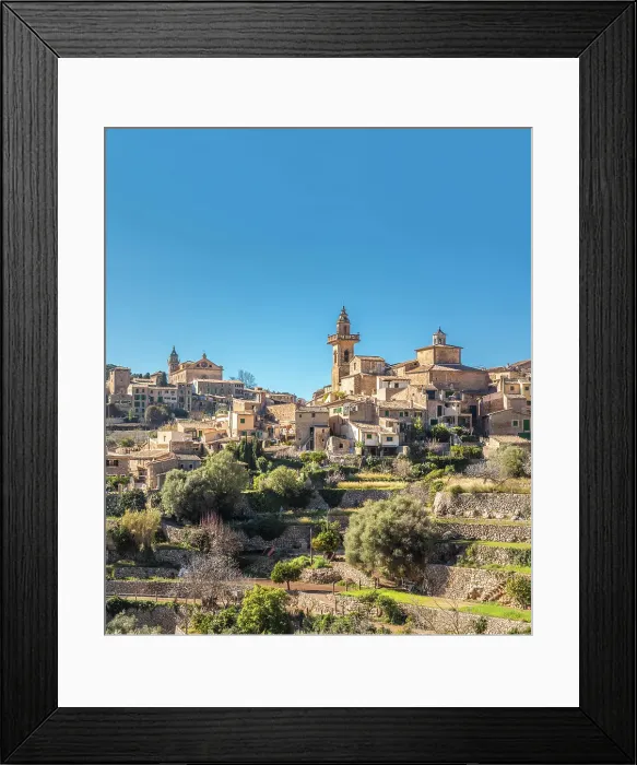 Framed Print : View of Valldemossa, Serra de Tramuntana, Mallorca, Balearic Islands, Spain Framed Print : View of Valldemossa, Serra de Tramuntana, Mallorca, Balearic Islands, Spain