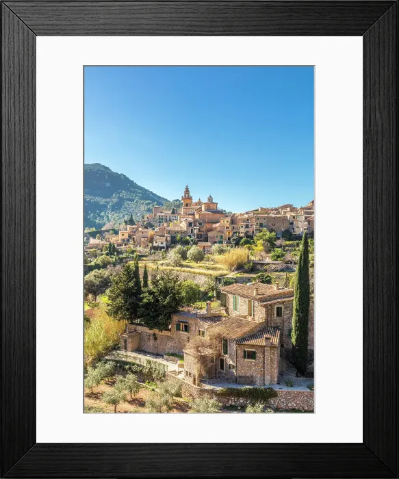 Framed Print : View of Valldemossa, Serra de Tramuntana, Mallorca, Balearic Islands, Spain
