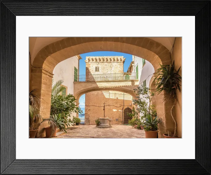 Framed Print : Former Baronia Monastery in Banyalbufar, Serra de Tramuntana, Mallorca, Balearic Islands, Spain