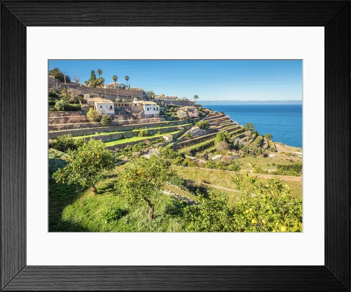 Framed Print : Terraces in the village of Banyalbufar, Serra de Tramuntana, Mallorca, Balearic Islands, Spain Framed Print : Terraces in the village of Banyalbufar, Serra de Tramuntana, Mallorca, Balearic Islands, Spain
