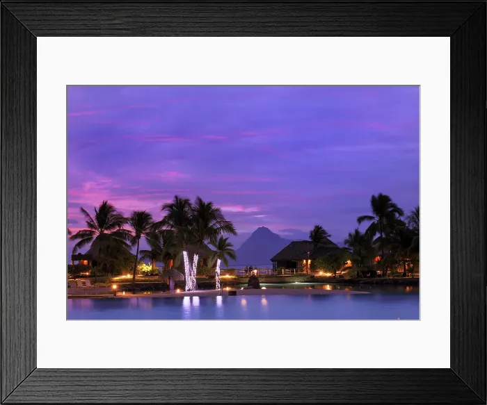 Framed Print : Twilight, Mo'orea, Society Islands, Pacific Ocean, French Polynesia Framed Print : Twilight, Mo'orea, Society Islands, Pacific Ocean, French Polynesia