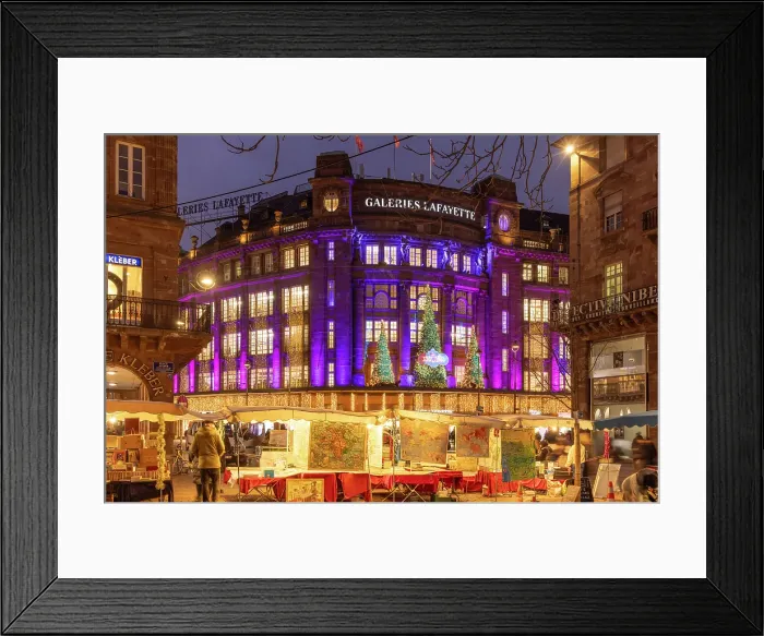 Framed Print : Galleries Lafayette, illuminated at Christmas, La Petite France, Strasbourg, Alsace, Bas-Rhin, France Framed Print : Galleries Lafayette, illuminated at Christmas, La Petite France, Strasbourg, Alsace, Bas-Rhin, France