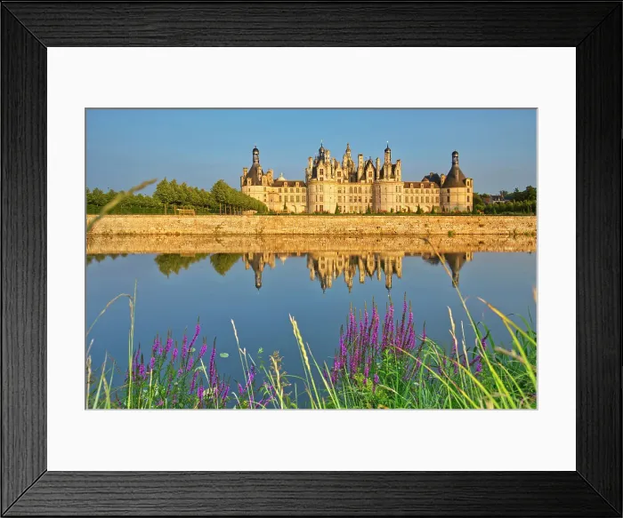 Framed Print : France, Centre-Val de Loire, Valle della Loira, Loir-et-Cher. Castello di Chambord, Château de Chambord View of the Castle built in year 1519 by french king Francois I