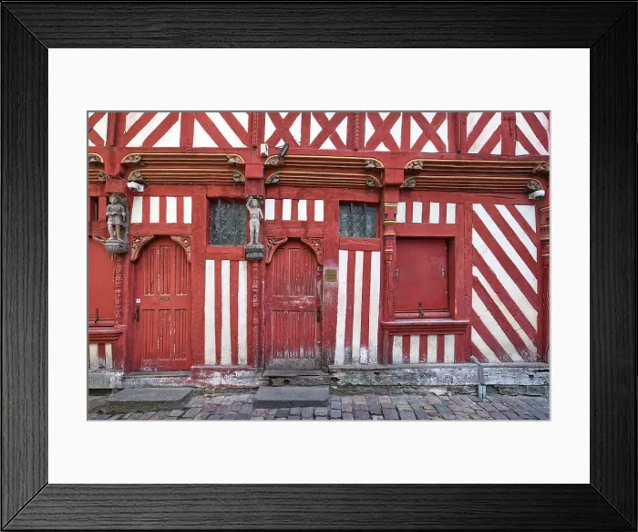 Framed Print : France. Brittany, Bretagne. Ille-et-Vilaine. Rennes. The old part of the city Framed Print : France. Brittany, Bretagne. Ille-et-Vilaine. Rennes. The old part of the city