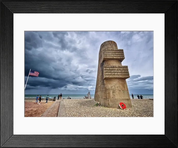 Framed Print : France. Francia. Normandy, Normandie, English Channel. Omaha Beach
