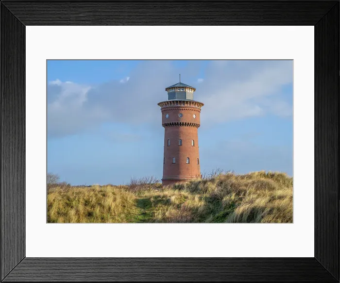 Framed Print : Old water tower museum, Borkum, East Frisian Islands, Lower Saxony, Germany
