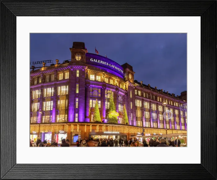 Framed Print : Galleries Lafayette, illuminated at Christmas, La Petite France, Strasbourg, Alsace, Bas-Rhin, France Framed Print : Galleries Lafayette, illuminated at Christmas, La Petite France, Strasbourg, Alsace, Bas-Rhin, France