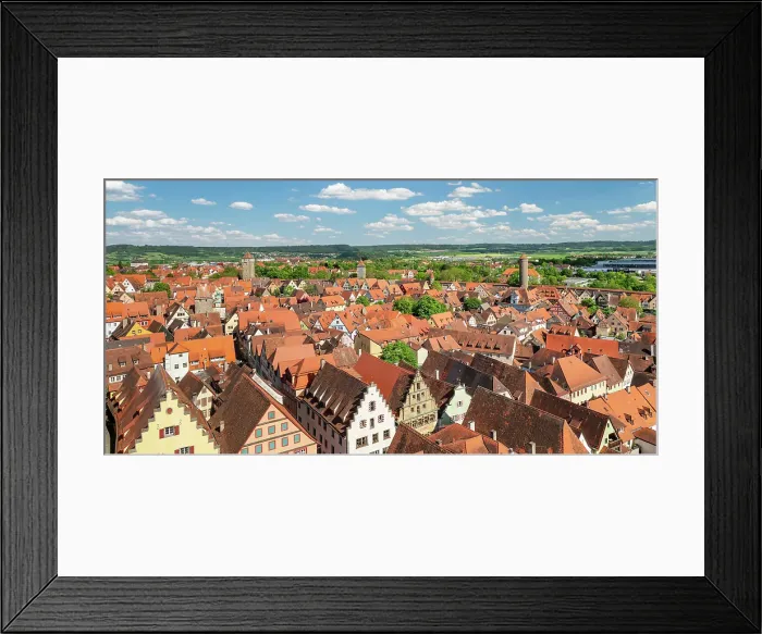 Framed Print : View from the town hall tower over Rothenburg ob der Tauber, Middle Franconia, Romantic road, Tauber valley, Bavaria, Germany Framed Print : View from the town hall tower over Rothenburg ob der Tauber, Middle Franconia, Romantic road, Tauber valley, Bavaria, Germany