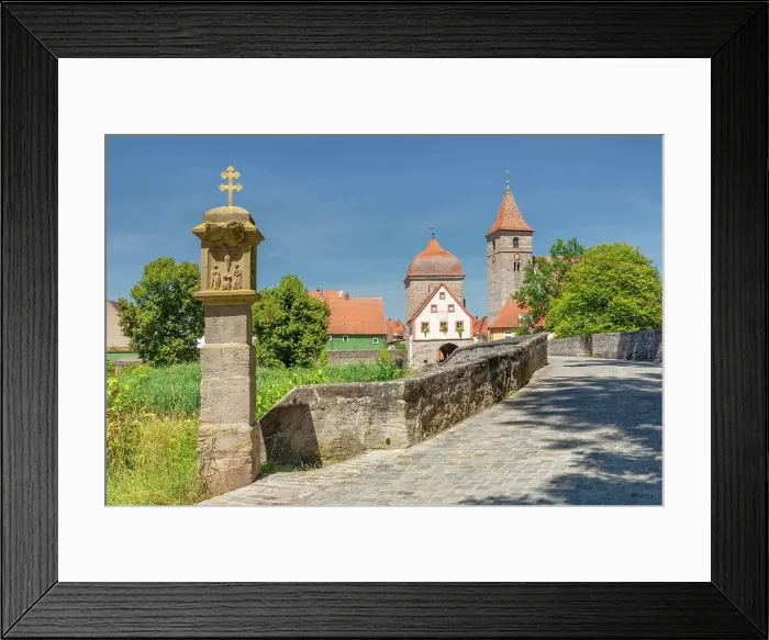 Framed Print : Altmühl Bridge and City gate, Ornbau, Altmühl Valley; Middle Franconia; Bavaria; Germany Framed Print : Altmühl Bridge and City gate, Ornbau, Altmühl Valley; Middle Franconia; Bavaria; Germany