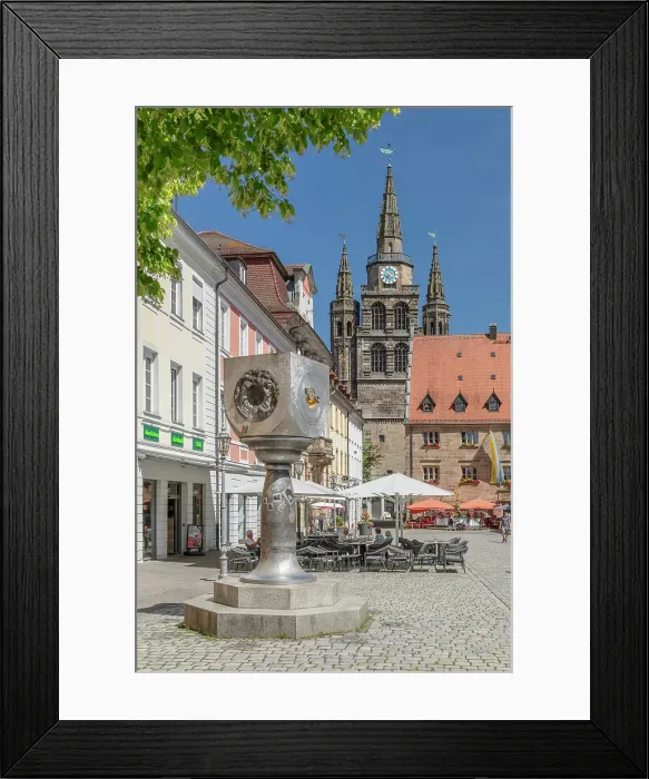 Framed Print : Martin Luther Square and St.Gumbertus church, Ansbach, Altmühl Valley; Middle Franconia; Bavaria; Germany Framed Print : Martin Luther Square and St.Gumbertus church, Ansbach, Altmühl Valley; Middle Franconia; Bavaria; Germany