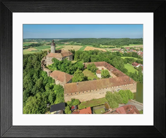 Framed Print : Teutonic Order Castle in Virnsbach bei Ansbach, Middle Franconia; Bavaria; Germany Framed Print : Teutonic Order Castle in Virnsbach bei Ansbach, Middle Franconia; Bavaria; Germany