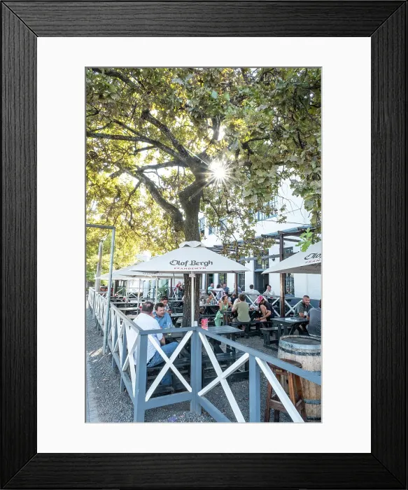 Framed Print : Outdoor cafe, Stellenbosch, Western Cape, South Africa Framed Print : Outdoor cafe, Stellenbosch, Western Cape, South Africa