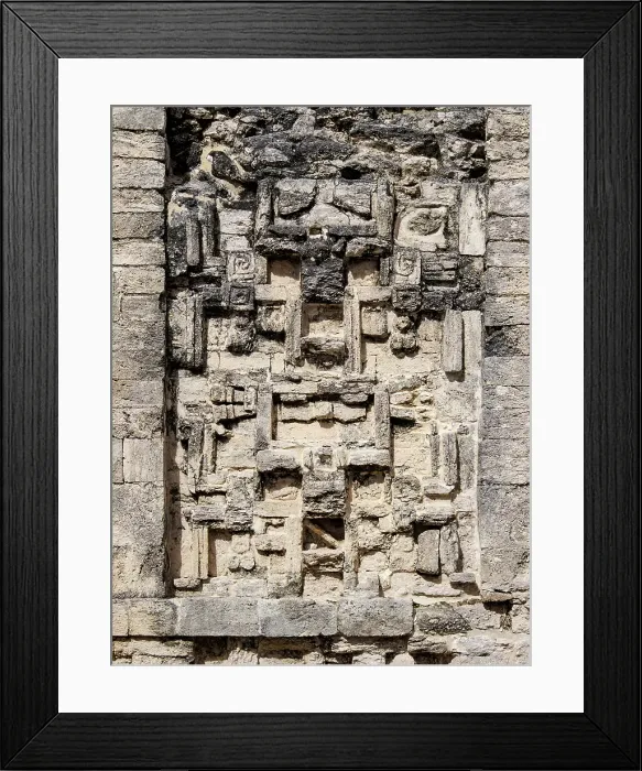 Framed Print : Structure I, detailed view, Xpuhil Archaeological Site, Xpujil, Campeche State, Mexico