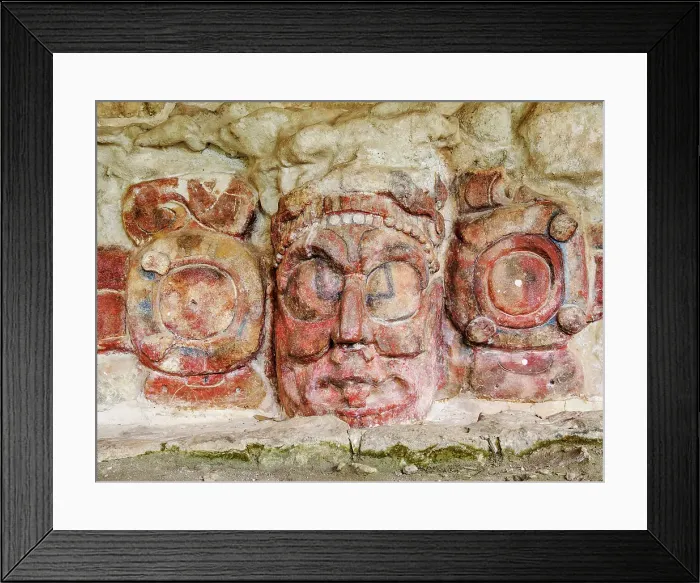 Framed Print : Temple of the Masks, detailed view, Edzna Archaeological Site, Campeche State, Mexico Framed Print : Temple of the Masks, detailed view, Edzna Archaeological Site, Campeche State, Mexico