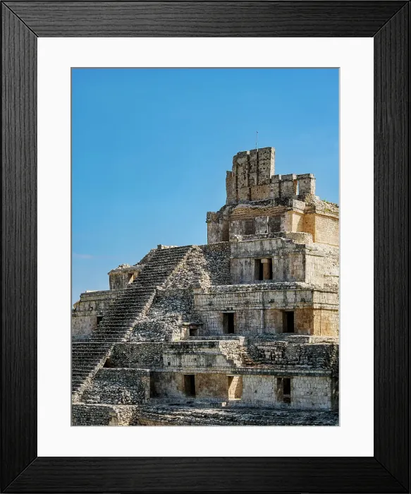 Framed Print : Temple of Five Floors, Great Acropolis, Edzna Archaeological Site, Campeche State, Mexico Framed Print : Temple of Five Floors, Great Acropolis, Edzna Archaeological Site, Campeche State, Mexico