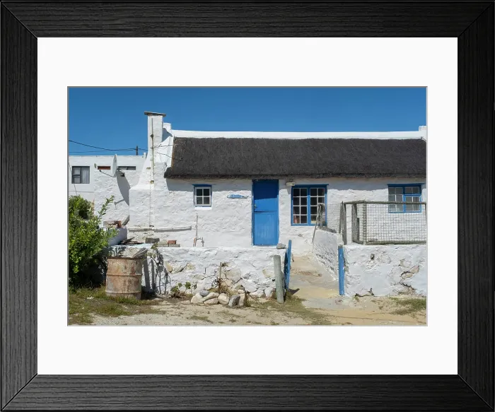 Framed Print : Thatched cottage, Arniston, Overberg region, Western Cape, South Africa Framed Print : Thatched cottage, Arniston, Overberg region, Western Cape, South Africa