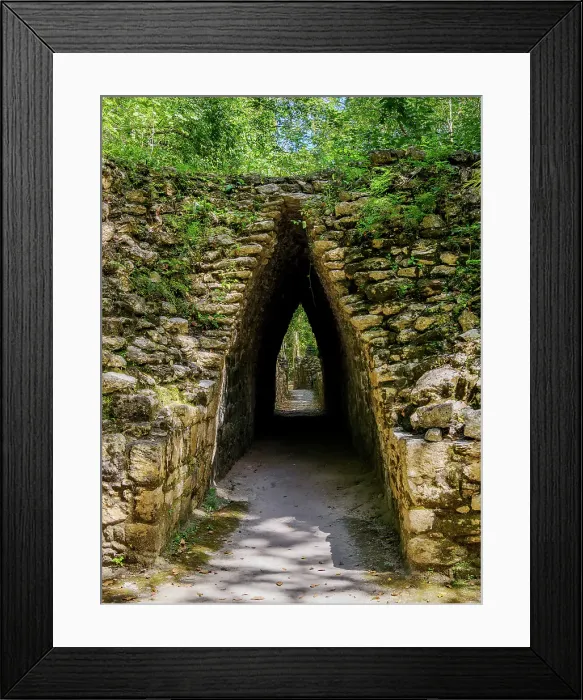 Framed Print : Passageway between the Structure IV Annex and Structure VIII, Becan Archaeological Site, Campeche State, Mexico Framed Print : Passageway between the Structure IV Annex and Structure VIII, Becan Archaeological Site, Campeche State, Mexico