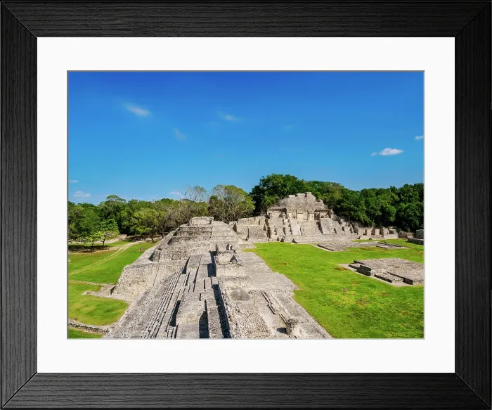 Framed Print : Great Acropolis, Edzna Archaeological Site, Campeche State, Mexico