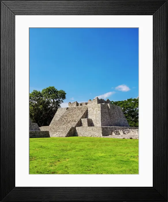Framed Print : Great Acropolis, Edzna Archaeological Site, Campeche State, Mexico