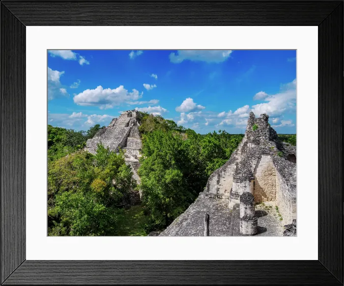 Framed Print : View over Structure VIII towards Structure IX, Becan Archaeological Site, Campeche State, Mexico Framed Print : View over Structure VIII towards Structure IX, Becan Archaeological Site, Campeche State, Mexico