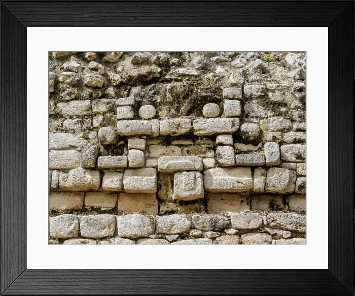 Framed Print : Architecture detail, Edzna Archaeological Site, Campeche State, Mexico