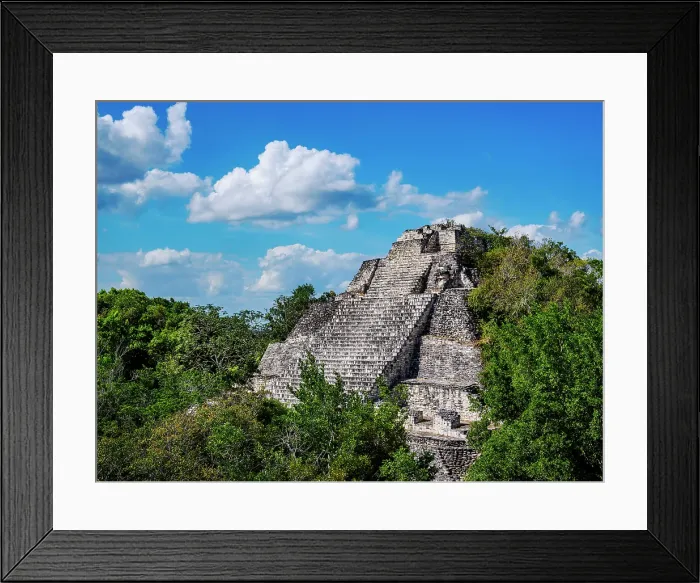 Framed Print : Structure IX, elevated view, Becan Archaeological Site, Campeche State, Mexico Framed Print : Structure IX, elevated view, Becan Archaeological Site, Campeche State, Mexico
